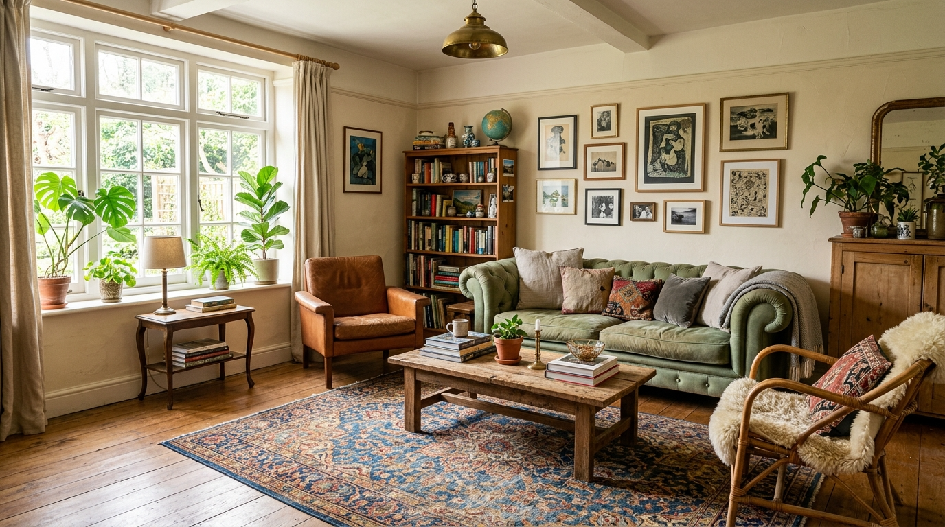 Incorporate vintage pieces for a collected feel